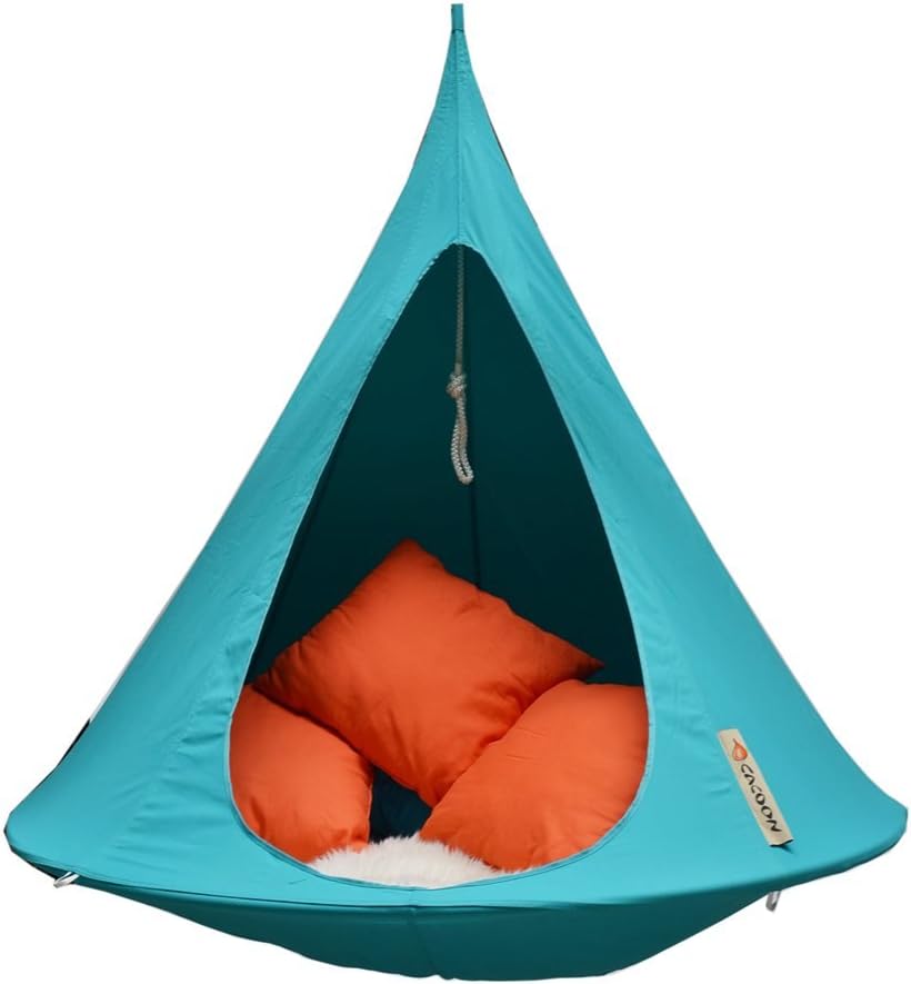 double hanging cacoon in turquoise