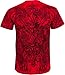 Sakkas 327T Vines and Fleur De Lis Cotton Mens T-Shirt - Red/Large