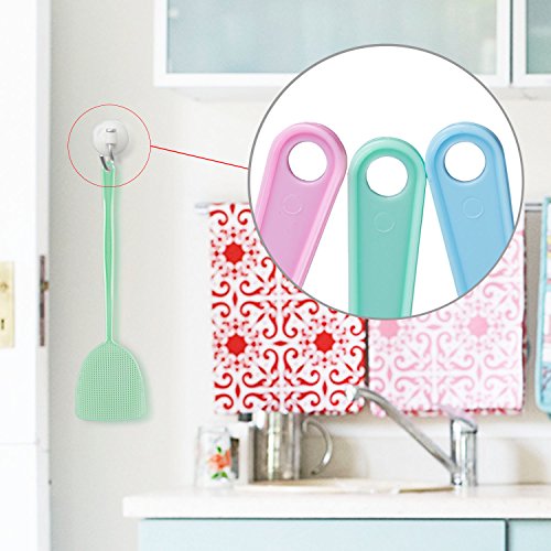 Venustas 6 pack Fly swatter Manual Pest Control Colorful Plastic with 17.5'' Durable Long Handle Home Helper