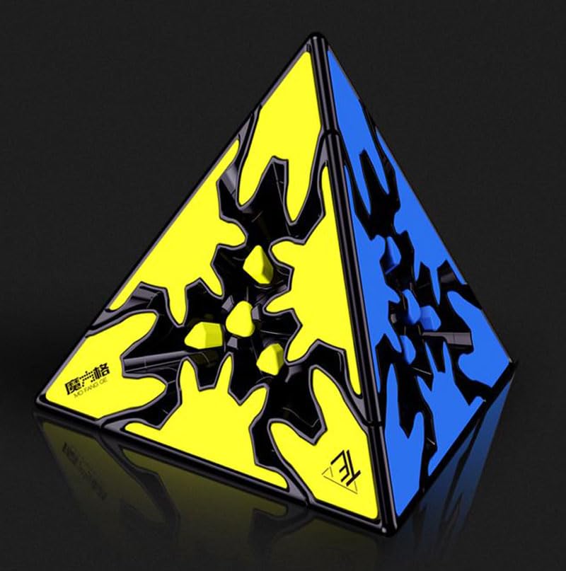 Logica Puzzles - Magic Cube Gear Pyraminx - Twisty Pyramid Puzzle - Collectors Cube - Speedcube - Collectible Cubes - Puzzle Challenge - Intelligence Games