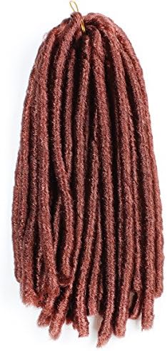 6Pcs Afro Kinky Soft Dread Dreadlocks Twist Braids Synthetic Dreadlocks Hair Extensions 14 Inch Braiding Faux Dread (350#)