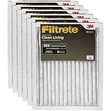 Filtrete Clean Living Basic Dust AC Furnace Air Filter, MPR 300, 14 x 20 x 1-Inches, 6-Pack