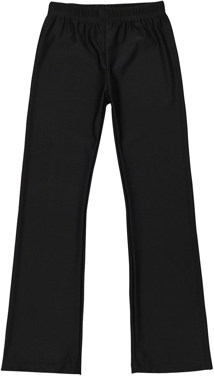 TiaoBug Kids Girls Basic Classic Stretchy Loose Jazz Hip Hop Pants Dancewear Bootcut Latin Yoga Running Trousers: Clothing