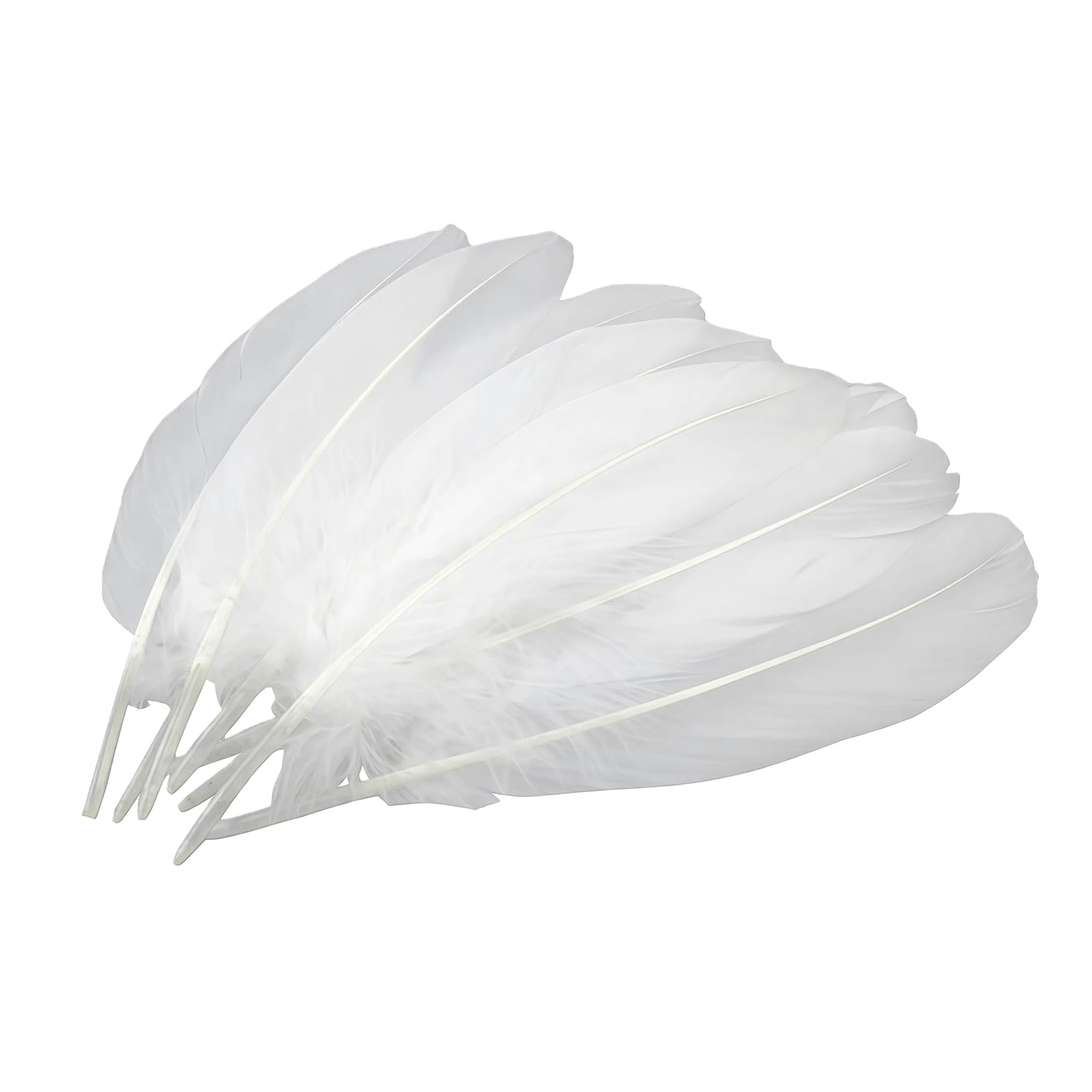 100 PCS 6-8 Inch Natural White Goose Feathers DIY Craft Supplies for Wedding Decor Dream Catchers Floral Arrangements Costume Accessories Fashion Embellishments