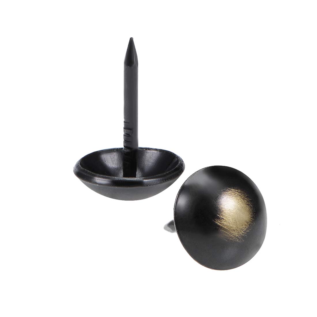 sourcing map Upholstery Nails Tacks 11mm Head Dia 17mm Length Retro Round Thumb Push Pins for Furniture Sofa Headboards, 25 Pcs