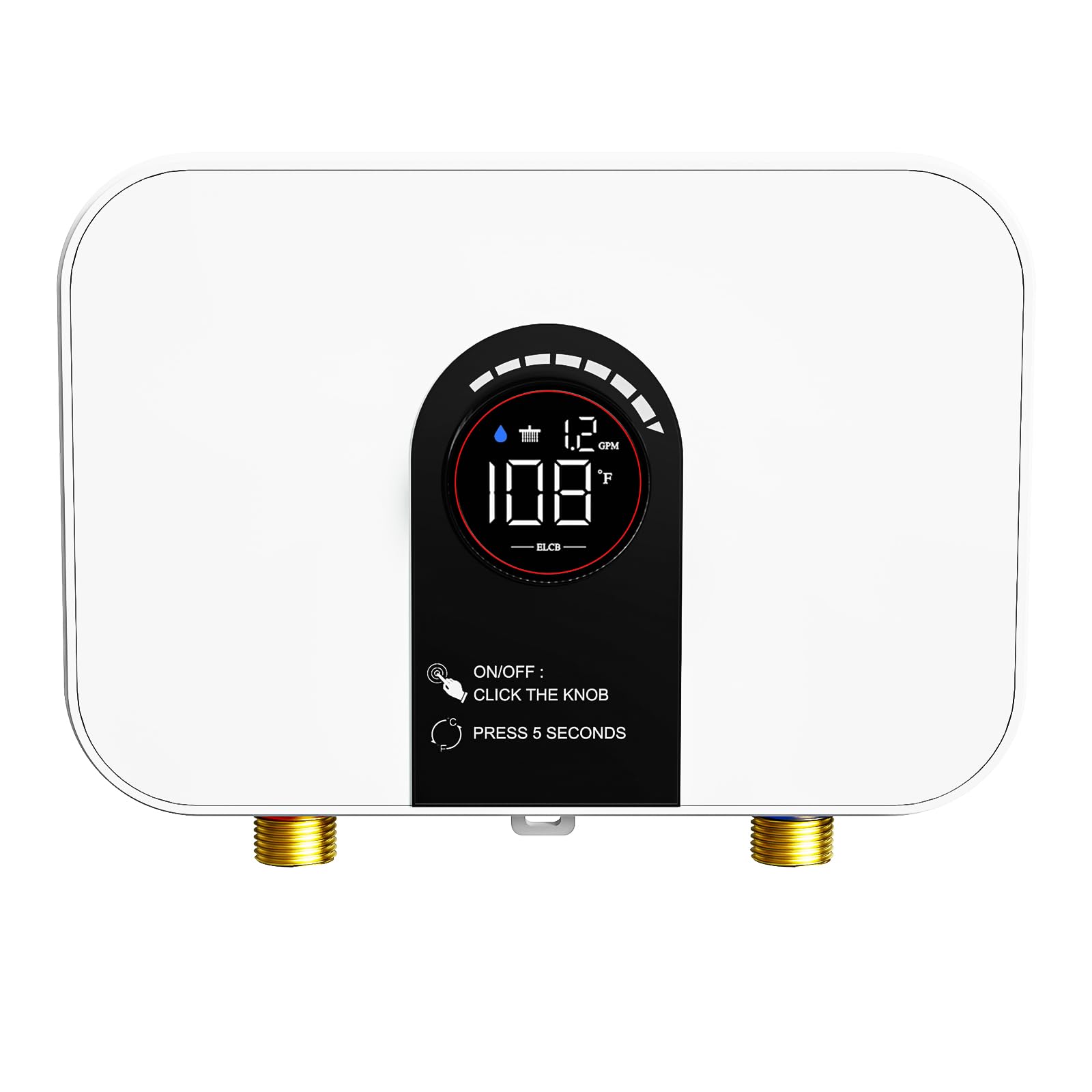 Photo 1 of Tankless Water Heater Electric 4500W 110V Instant Hot Water Heater On-Demand with LED Digital Display, Memory function Technology & touch, IPX4 Waterproof for RV Bars, Hair Salons, Easy Install