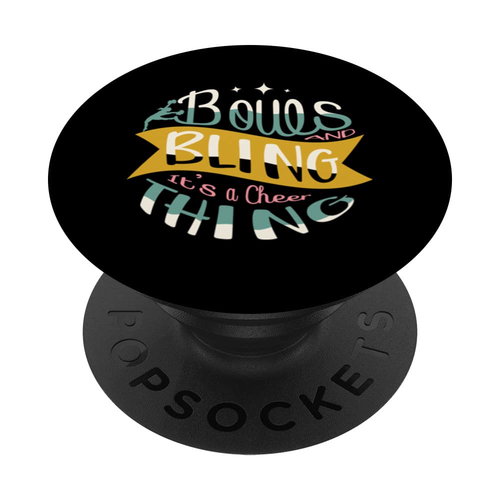 Bow And Bling It's A Cheer Thing Cheerleader Cheerleading PopSockets Swappable PopGrip