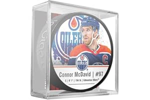 Connor McDavid Edmonton Oilers Officially Licensed Hockey Puck with Holder