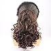 WeKen Hair Bun Medium Long Curly Synthetic Hairpiece Dark Brown
