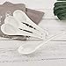 Porlien White Bone China Asian Soup Spoons 6.75 Inch-Set of 4
