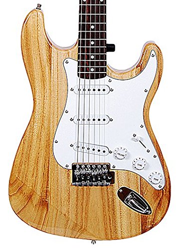 Full Size 39" Inch NATURAL Electric Guitar & Gig Bag, Strap, Cable, DirectlyCheap(TM) Medium Guitar Pick