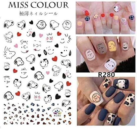 Amazon Co Jp スヌーピーネイルシール 2枚セット おしゃれかわいいキャラクター ホビー 通販