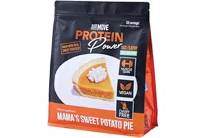 Just MOVE protein - Mama's Sweet Potato Pie - Vegan (Plant Based), Organic, Dairy Free, Soy Free, Gluten Free, Keto, Peanut Free, 20g Protein, Low Carb, Non GMO