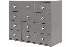 12-Drawer All-Metal Parts Cabinet – Heavy Duty Bolt and Nut Organizer with Metal Drawers, Hardware Storage Cabinet for Worksh