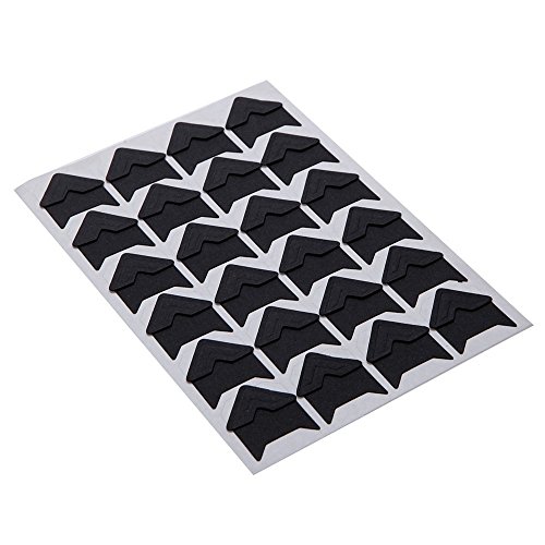 Chris-Wang 10 Sheets Gold/Silver/Black/White/Brown DIY Scrapbook Album Photo Mounting Corners Sticker Self-Adhesive Embossed Cardstock(Toatl Pack of 240)