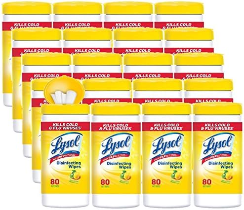 Lysol Disinfecting Wipes Value Pack Ujhnd, Lemon &amp; Lime Blossom, 320 Wipes, 5Units (320 Wipes)