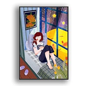 Framed Canvas Wall Art for Living Room, Bedroom Flow in The Dream Canvas Prints for Modern Home Decoration Ready to Hang - 16"x24" inches