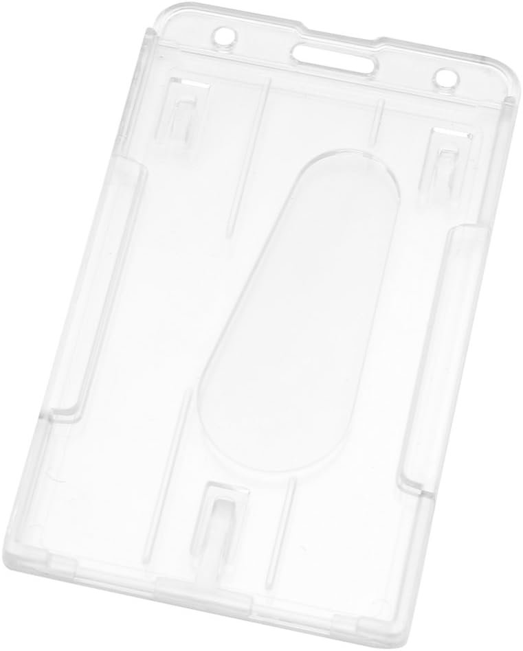 Pennyninis - Tarjetero de plástico rígido transparente compatible con tarjetas de acceso o tarjetas de crédito, doble cara