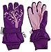 N'Ice Caps Kids Waterproof Winter Thinsulate Warm Gloves (Neon Purple Scroll Print, 4-5 Years)