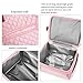 Lunch Bags for Women Wide Open Insulated Lunch Box With Double Deck Large Capacity Cooler Tote Bag With Removable Shoulder Strap Lunch Organizer For Outdoor/Work(Pink)