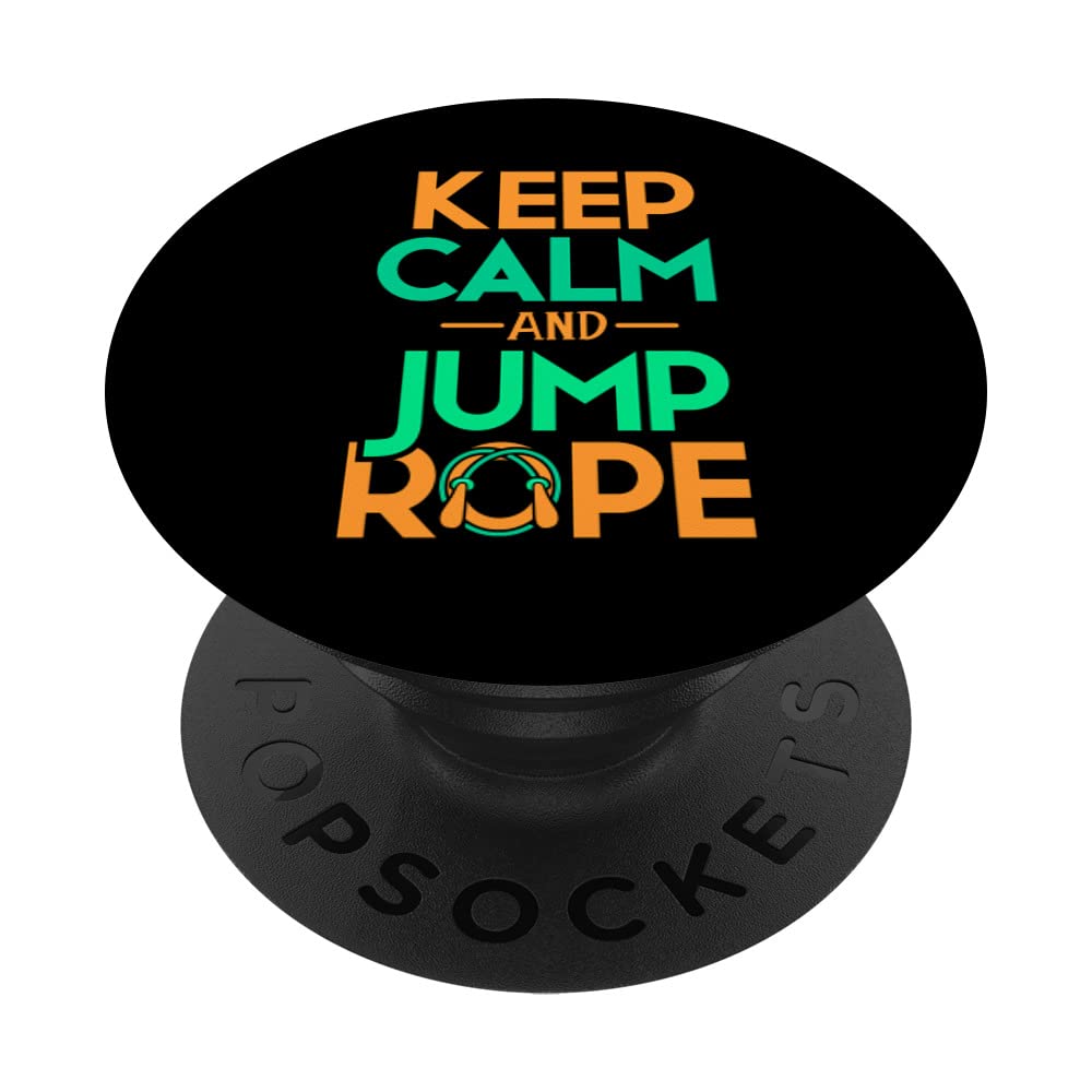 Keep Calm And Jump Rope Hobby Skipping Jumping PopSockets Swappable PopGrip