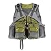Isafish Fly Fishing Mesh Vest Pack for Anglers Outdoor Breathable Multi Pockets Backpack Vests Adjustable Size for Men Women Sling Pack