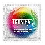 Trustex Assorted Colors Non-Lube: 100-Pack of Condoms