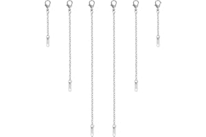 6pcs Necklace Extender Chains, 2in 4in 6in Necklace Extenders with Lobster Clasp, Alloy Extender Chains Set for DIY Jewelry C