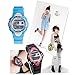 Cool Pasnew LED 100M Waterproof Digital Sport Watch for 5-15 Years Old Boys Girls Kids Students (Black)