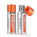 ❤ USB Rechargeable AA Lithium Batteries - Li-ion Battery Cell - 1.5V / 1200mAH (2-Pack) - Not NI-MH / NI-CD / Alkaline Batteries - ECO-Friendly and Recyclable - No Memory Effect