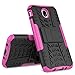MAMA MOUTH Galaxy J7 Pro J730G Case, Shockproof Heavy Duty Combo Hybrid Rugged Dual Layer Grip Cover with Kickstand for Samsung Galaxy J7 Pro J730G 2017(with 4 in 1 Packaged),Pink
