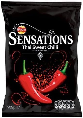 Walkers Sensations Thai Sweet Chilli Flavour Crisps 12 x 90g Bags (Bulk Buy) by Walkers Sensations