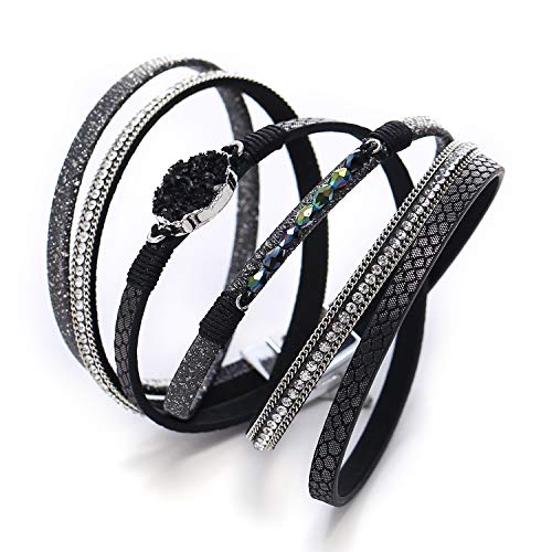 3 17mile+Multi+Layer+Leather+Bracelet+Magnetic