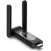 ANQIPUTECH Wireless HDMI Receiver Only, Black, Streaming Media Player with Dual Antennas
