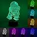 3D Illusion Star Wars Night Light for Kids, 4 Pattern and 7 Color Change NightLight - Perfect Gifts for Birthday and Christmas, Great for Boys Girls Baby and Any Star Wars Fans (Set 2)