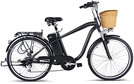 Road Bikes Bicycle, Sincelee Commuter Bike Shimano 6-Speed-Gears 26-inch Camel Male Electric Bicycles with a Basket, Low-Carbon Environmental Protection, Superb Technology Electric Bikes