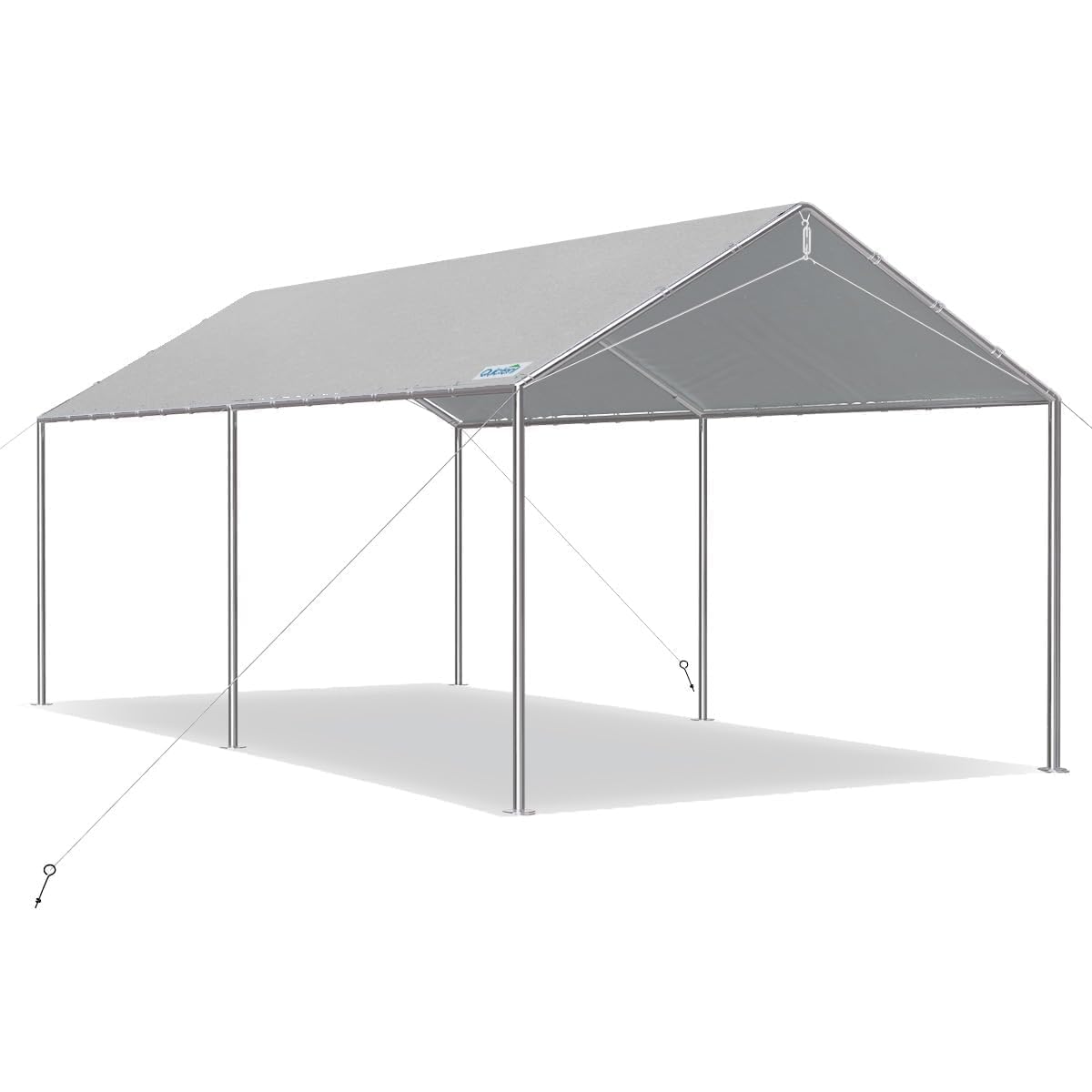 Photo 1 of ***SEE CLERK COMMENTS*** Quictent 10x15 ft Heavy Duty Car Canopy Galvanized Frame Carport Outdoor Party Tent Boat Shelter with 3 Reinforced Steel Cables - Grey