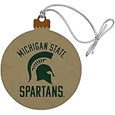GRAPHICS & MORE Michigan State Spartans Secondary Wood Christmas Tree Holiday Ornament