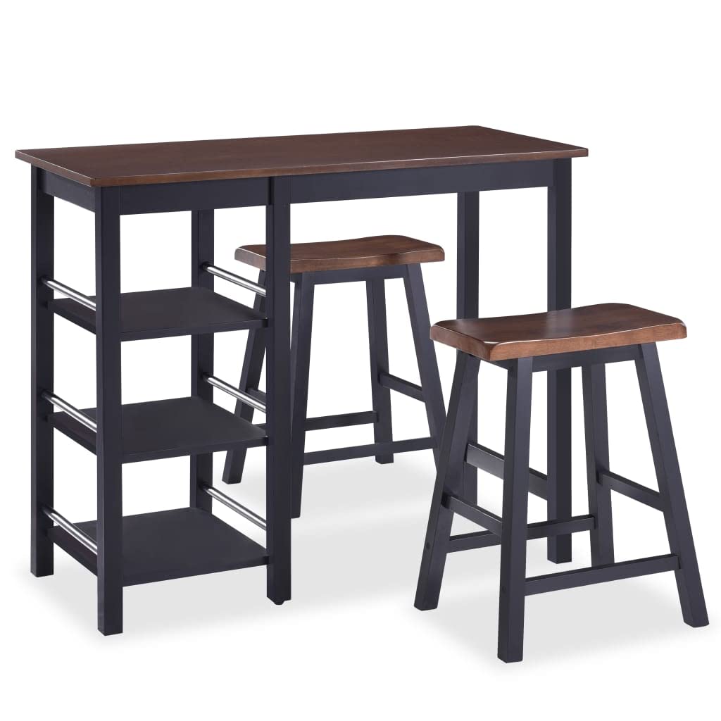 vidaXL-Set-Muebles-Bar-3-Piezas-Negro-Mobiliario-Mesa-Silla-Alta-Salon-Cocina