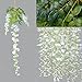 Artiflr 8pcs Artificial Fake Wisteria Vine Garland 3.6Ft/Piece Silk Wisteria Vine Ratta Hanging Flower for Home Garden Wedding Decor