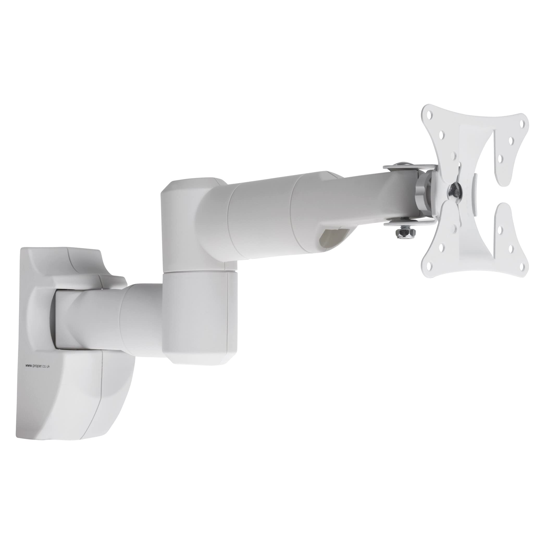 ProperAV White TV Wall Bracket for 13’’ 19’’ 22’’ 23’’ 24’’ 28’’ Tilt 20° VESA Max 100x100 — image 1