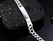 Custom Free Engraving- 8mm High Polished Surgical Steel Chain Medical Alert ID Bracelets for Women and Men (Steel Color/red Symbol, ***Custom engrave***)
