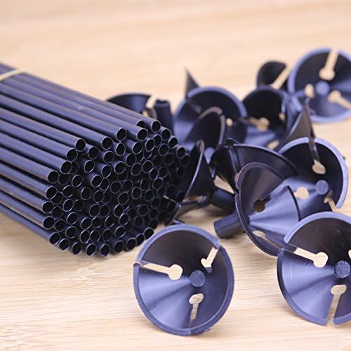 50 Sets /lot 32cm cartoon latex Balloon Stick/Pole plastic Sticks Wedding balloon decoration accessories black color