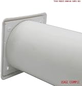 Kair White 100mm Louvred Wall Vent Grille with Flyscreen 99.5mm Rear Spigot view 8