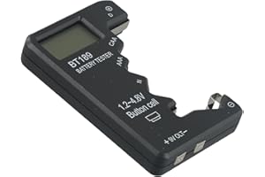 BT189 9V Battery Tester with LCD Digital Display for AA AAA Button Cell Voltage Detection, Compact Battery Testing Device for