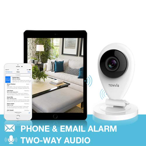 TENVIS Wireless IP Camera - Indoor Security Camera with Night Vision, Two-Way Audio, Motion Detection, Instant Alert, Home Surveillance System with SD Card Slot, 720P for Baby/Pet/Nanny Monitor - Thumbnail 5