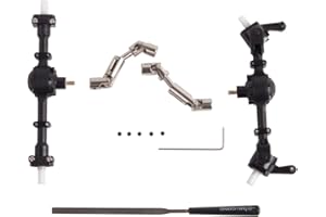 REMOKING RC Metal Drive Shaft & Axle Set for WPL 1/16 RC Trucks, Steel Upgrade Parts Compatible with WPL C14 C24 B24 B16 B36, Gearbox & Axles Replacement Kit for Off-Road RC Cars