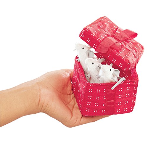 Folkmanis Mice in Red Box Hand Puppet