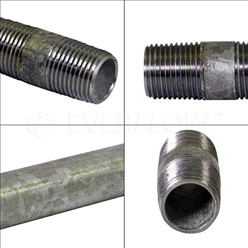 Everflow Supplies NPGL3415-10 Steel Nipple Pipe 3/4" x 1-1/2" Galvanized