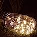Homeleo 4 Pack Wide Mouth Mason Jar Solar Led Lights Insert Screw with Hangers, Warm White Waterproof Solar Fairy Lights for Outdoor Garden Decor Christmas Holiday Wedding Party(Jars Not Included)